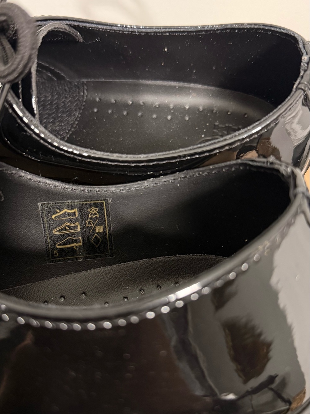Dr. Martens Black Patent Leather Lace-Up Derby Shoes Size 9 - Picture 12 of 16